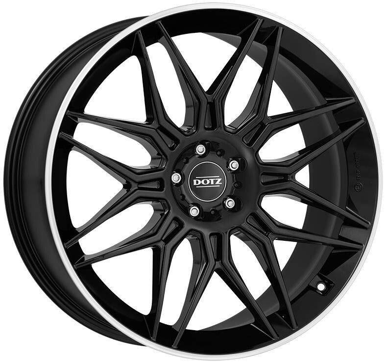 alumiinivanne Dotz LongBeach dark Black/polished lip 9x20" 5x108 ET38 keskireikä 63.4