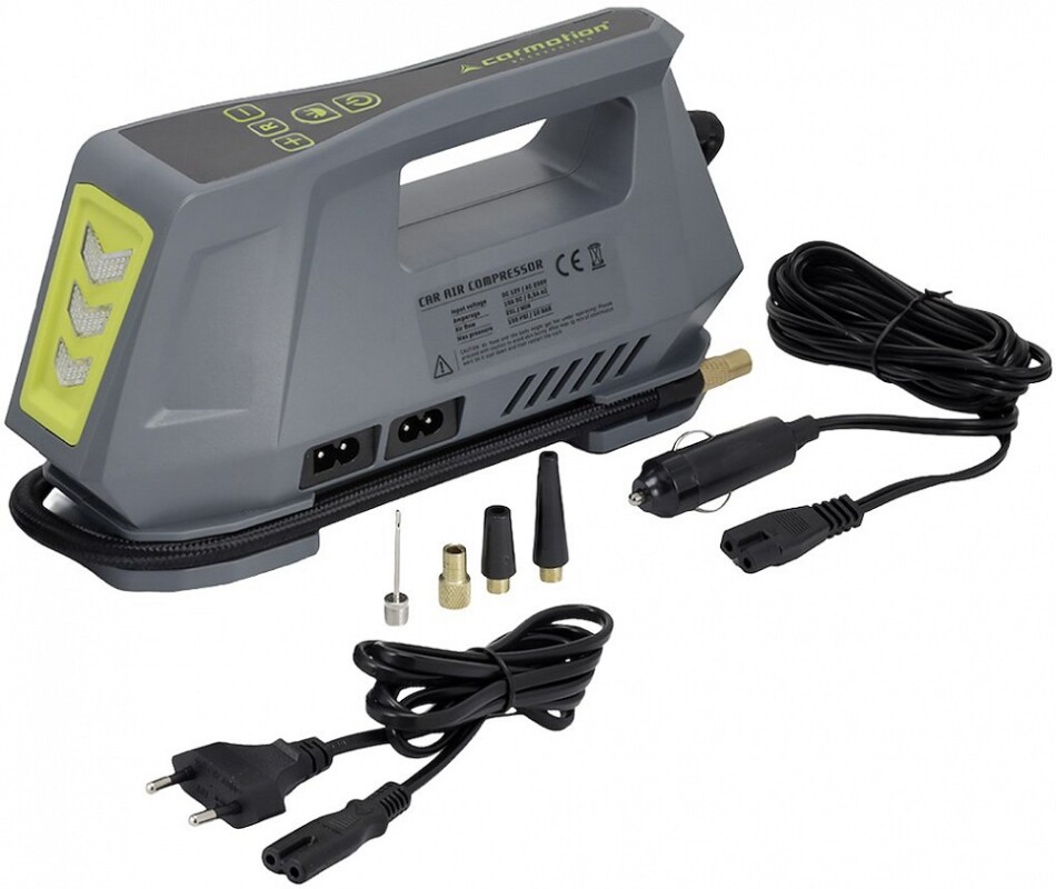 kompressori valaistuksella 12v/230v max 10bar 25l/min 150psi carmotion