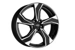 alumiinivanne Dezent KB dark Black/polished 7.5x17" 5x108 ET50 keskireikä 63.4