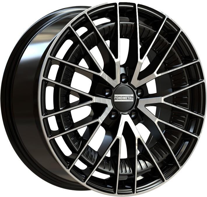 alumiinivanne Fondmetal Kari Glossy Black Machined 9.5x20" 5x112 ET22 keskireikä 66.6