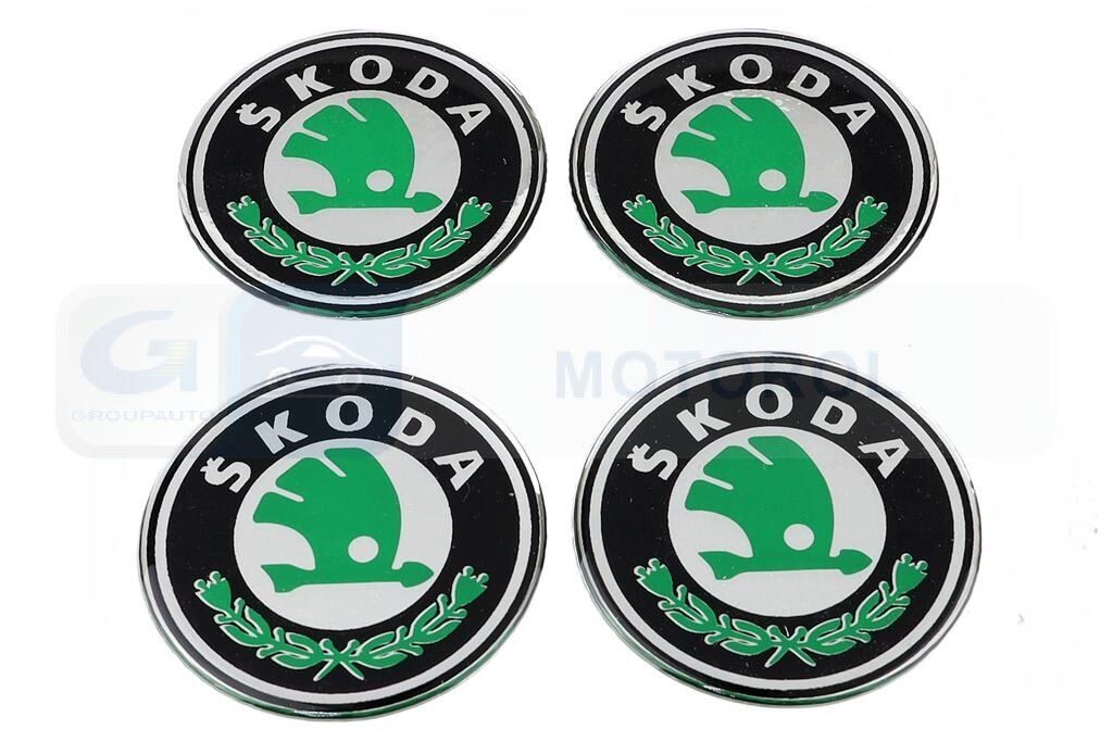 Alkuperäinen valmistajan tunnus auton logolla vanteeseen tai katteeseen Skoda 56mm