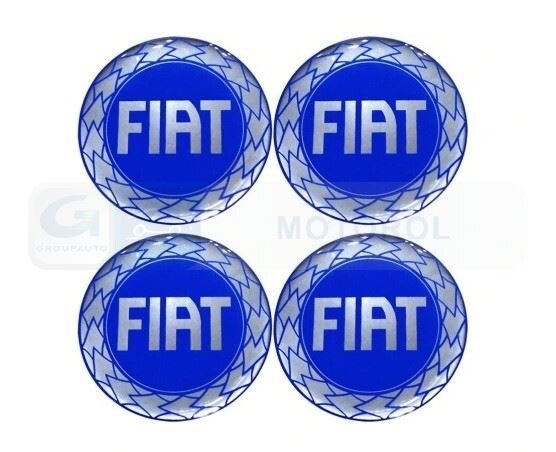 Alkuperäinen valmistajan tunnus auton logolla vanteeseen tai katteeseen, Fiat musta