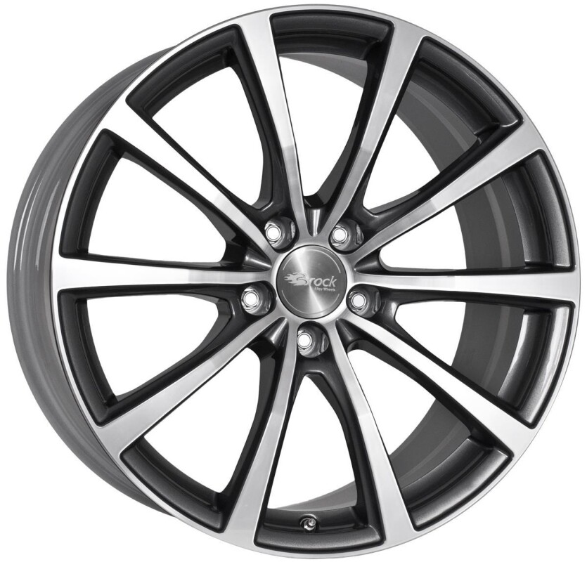 alumiinivanne Brock B32 Himalaya Grey Voll-Poliert (HGVP) 8.5x20" 5x114.3 ET35 keskireikä 64.1