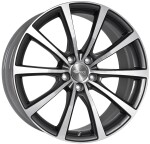 alumiinivanne Brock B32 Himalaya Grey Voll-Poliert (HGVP) 8.5x20" 5x114.3 ET35 keskireikä 64.1