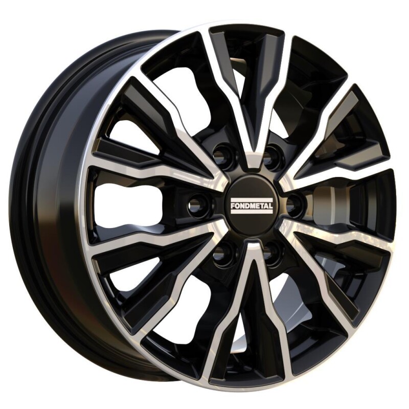 alumiinivanne Fondmetal PRO2 Glossy Black Machined 7x17" 6x120 ET48 keskireikä 74.5