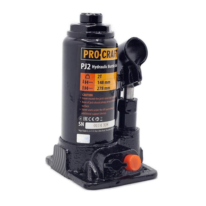 hydraulinen pullotunkki Procraft PJ2 2T (148-278mm)