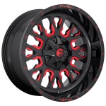 alumiinivanne Fuel D612 Stroke Gloss Black Red Tinted Clear 10x22" 6x139.7 ET-19 keskireikä 106