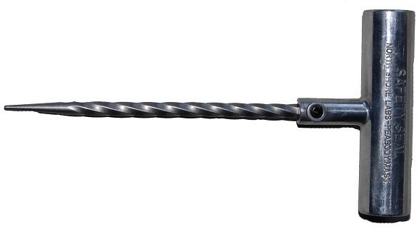 spiraalinaskali safety seal xl. 17cm. t-kahva. metallin