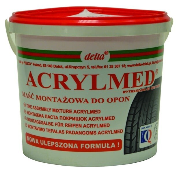 renkaanasennustahna delta akryylipunainen 4kg tiivisteaineella