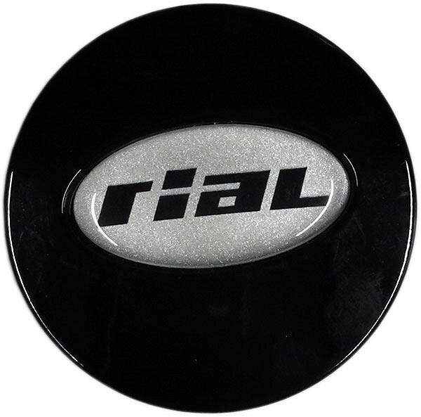 rial kapseli n281. musta/hopeinen logo. 62.4-48-2.5 mm