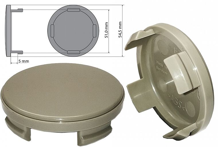 kapseli 53mm ( ilman logoa), harmaa, ford-oe- vanteelle (oe-nr:6m21-1003-aa)