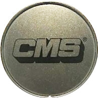 cms kapseli, harmaa metallinhohto, musta logo, 67mm