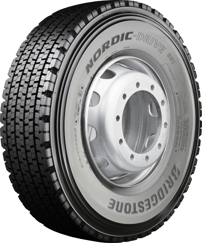 kuorma-auto pehmeä kitkarengas 315/80R22,5 156/150L BRIDGESTONE NORDIC-DRIVE 001 M+S 3PMSF