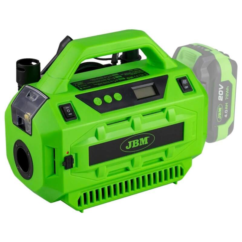 akkukompressori 20v. max. 380l/min. max. 11bar. harjaton jbm