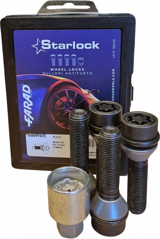 lukkopultti p14x1.25/48/17 (kartio-holkki. p48. ch17) nwr9/e blk. starlock black