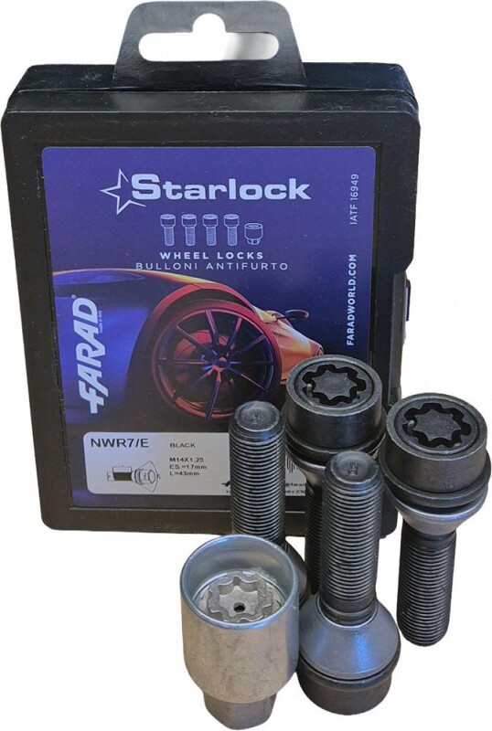 lukkopultti p14x1.25/43/17 (kartio-holkki. p43. ch17) nwr2/e blk. starlock black