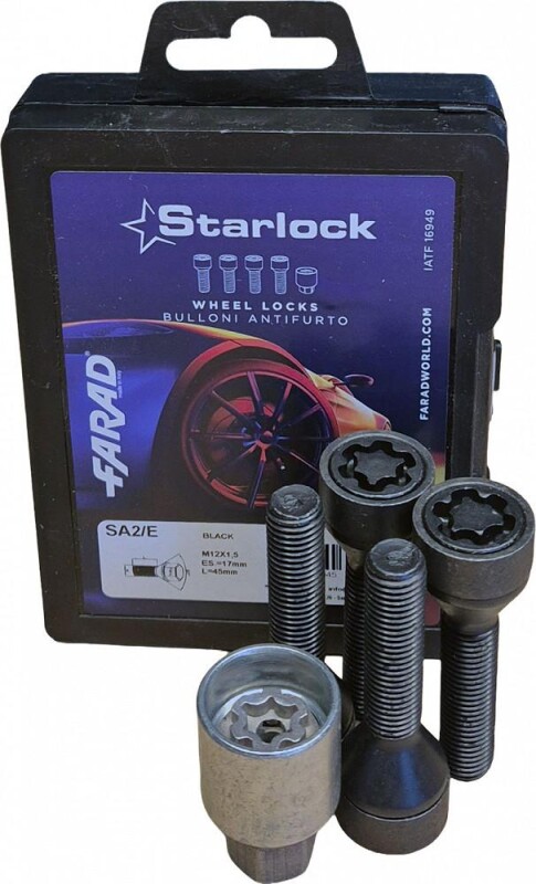 lukkopultti p12x1.50/45/17 (p45. ch17) sa2/e blk. starlock black