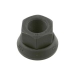 Wheel nut front/rear M22x1,5 x30mm (Phosphate conversion coated / teräs, open end) fits: RVI C, D, K, PREMIUM 2, T; VOLVO 7300, 7700, 8300, 8500, 8700, 8900, 9400, 9500, 9700, 9900, B12, B7 01.92-