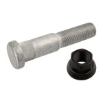 pyörän pultti takaosa M22x1,5 x114/124mm (kierteen pituus 56mm, galvanoitu / teräs, mutterilla) sopii: RVI KERAX, MAGNUM, PREMIUM 2; VOLVO 7300, 8500, 9700, 9900, B12, FE, FH, FH II, FH III 01.91-