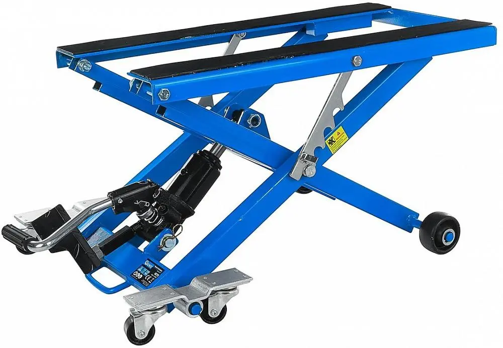 hydraulinen Moottoripyörän/mönkijä nostin max 500kg 100-400mm. pyörillä geko