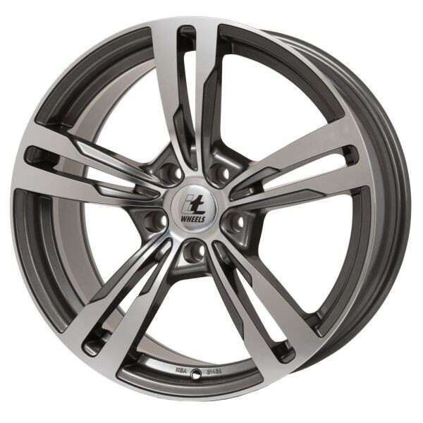   9.5x21, 5x108, CH 63,4, ET: 35; vanne alumiini ITWHEELS Anna Gloss anthracite kiillotettu