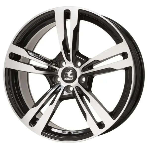   9.5x21, 5x120, CH 74,1, ET: 40; vanne alumiini ITWHEELS Anna Gloss musta kiillotettu