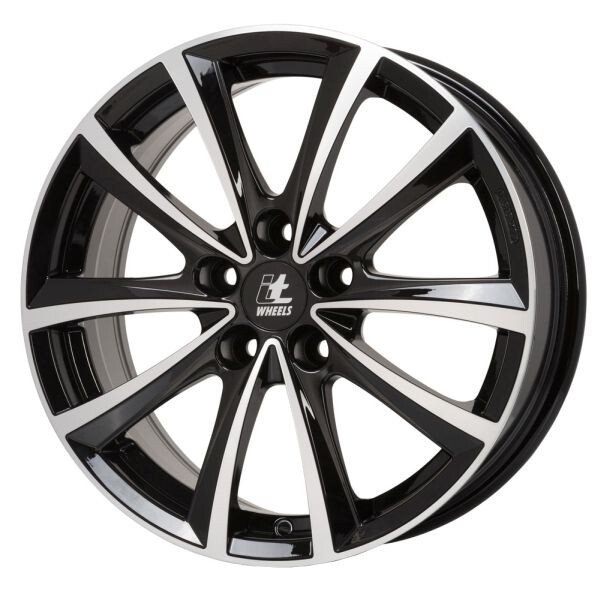   8.0x18, 5x112, CH 66,5, ET: 35; vanne alumiini ITWHEELS Elena Gloss musta kiillotettu