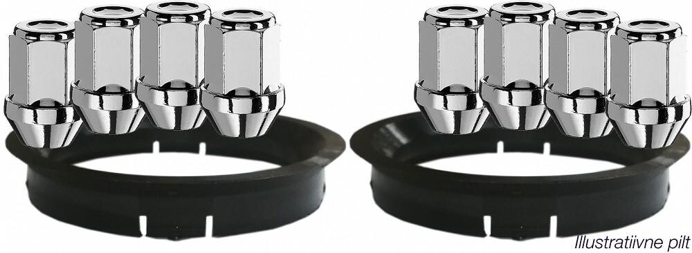 mutteri m12x1.5/34/19 (d6) 8kpl. + 70.1-63.4 (z12) 2kpl. alutec nr.27
