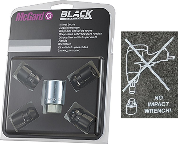 lukkomutteri mcgard (standard) m12x1.50/37/21 (p37. ch21). musta