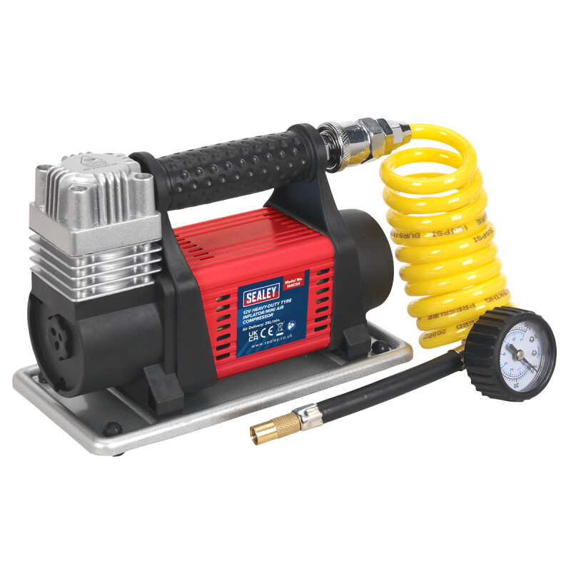 SEALEY Mini kompressori 12V, Heavy-Duty digitaalinen 25L / min.