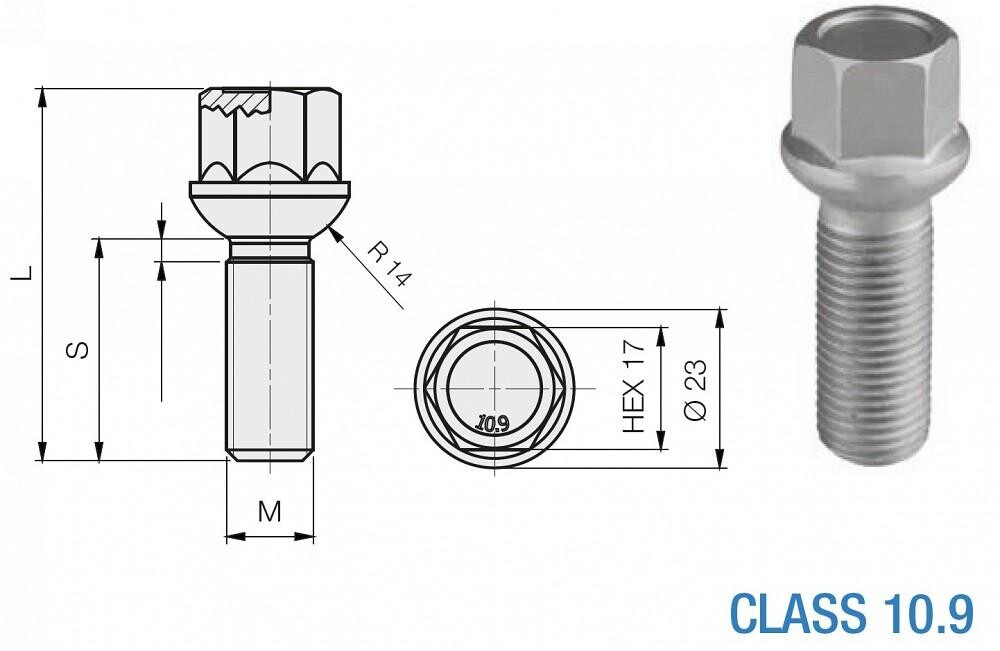 pultti pk14x1.50/45/17 (pk/r14. p64. ch17) iso 10.9. geomet