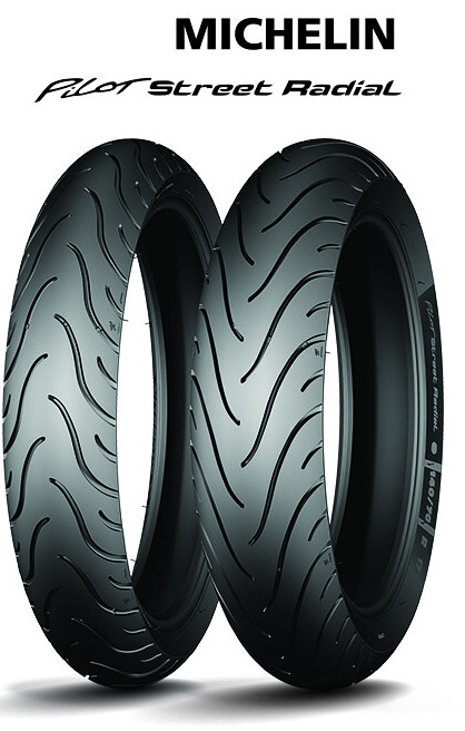 moottoripyörän rengas michelin 100/80-17 tl/tt 52s pilot street etuosa