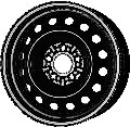 6.5x16, 5x114,3, CH 67, ET: 38; teräsvanne CITROEN C4 AIRCROSS; MITSUBISHI OUTLANDER III; PEUGEOT 4008 04.12- KRONPRINZ