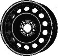 7x16, 5x108, CH 65, ET: 44; Felga stalowa PEUGEOT 308 II 09.13- CMR