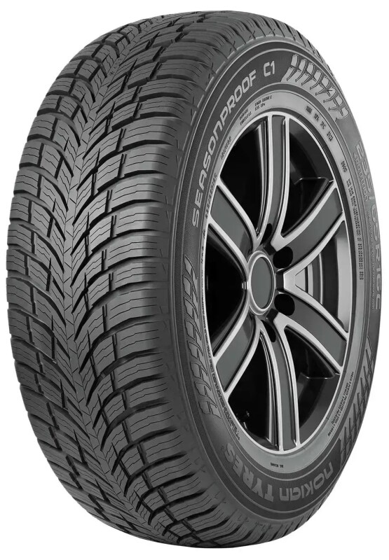 T433526, SeasonProof C1, NOKIAN, ympäri vuoden, Pakettiauton rengas, C, 3PMSF, M+S, merkintä: polttoaineen säästävyys - C, pito märällä - A, Vierintämelu ja vastus mittauksen luokka - 72 dB (B) pito lumessa - J