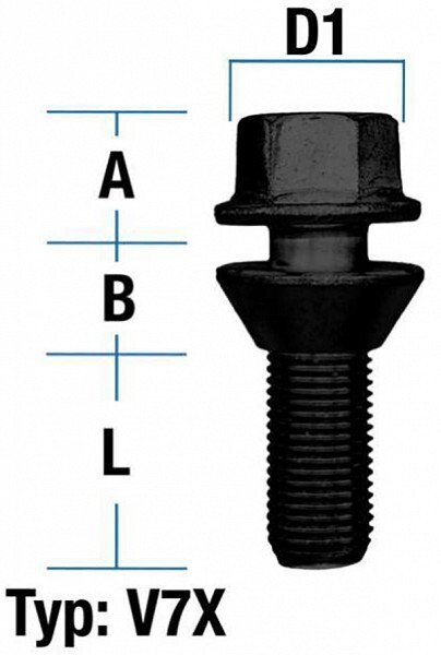 pultti p12x1.50/28/17. k-aluslevyllä (p56. ch17). musta. kartion halkaisija max 24 mm