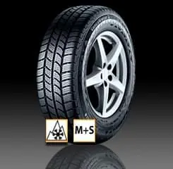 Pakettiauton kitkarengas 235/65R16C CONTINENTAL VANCOWINTER 2 118/116R Studless CCB73 3PMSF M+S